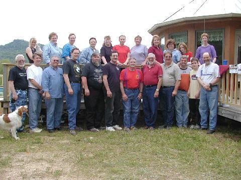 Motorcycle club or group picture