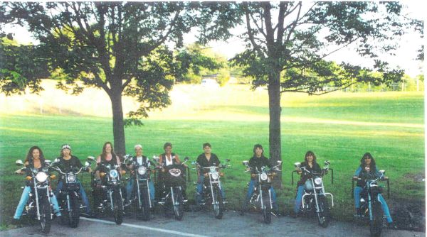 Motorcycle club or group picture