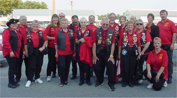 Motorcycle club or group picture