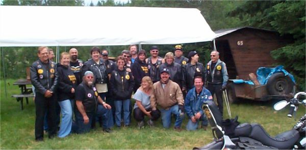 Motorcycle club or group picture