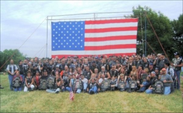 Motorcycle club or group picture