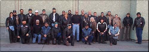 Motorcycle club or group picture