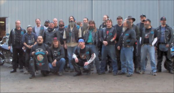 Motorcycle club or group picture
