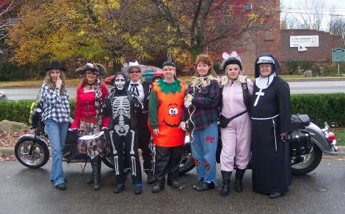Motorcycle club or group picture