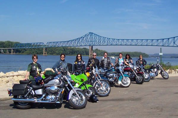 Motorcycle club or group picture