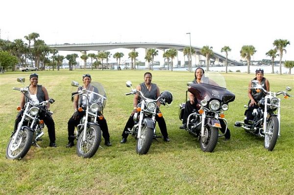 Motorcycle club or group picture