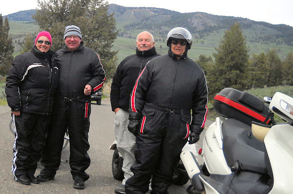 Motorcycle club or group picture