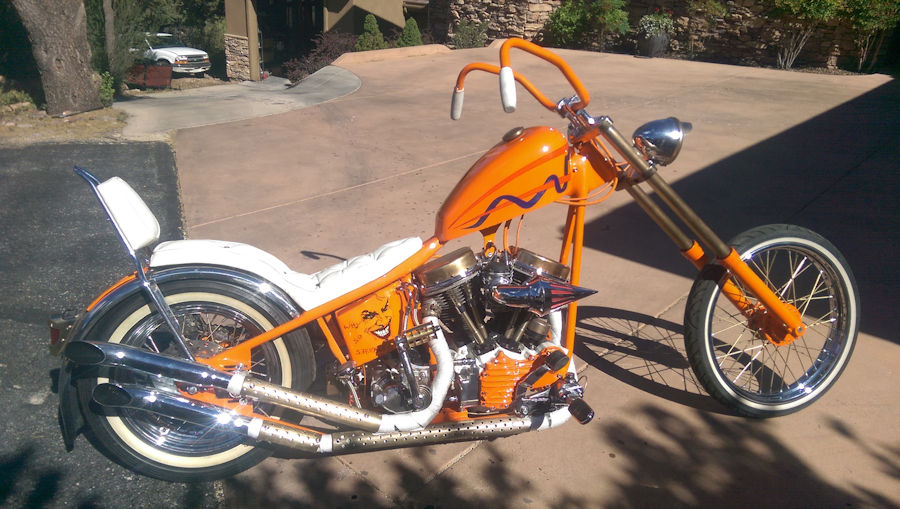 Motorcycle Picture of a Custom Chopper