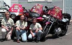 Linda, Barbara and Carol are principal women riders in the Pony Express